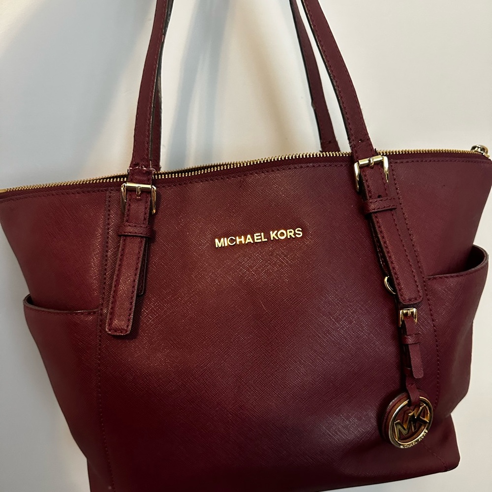 Michael Kors Deep Red Tote Bag